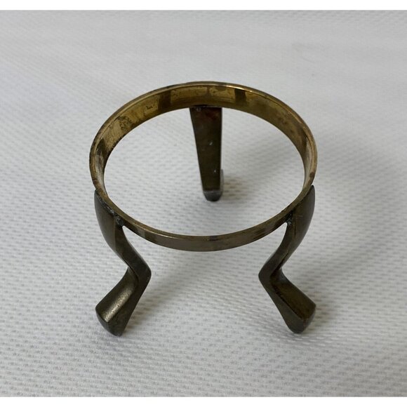 Vintage Brass Enamel Egg Cloisonne Trinket Box With Stand Hummingbird Flowers - Picture 9 of 16